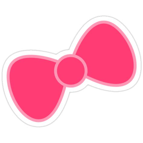 "Pink Bow" Stickers by sweettoothliz | Redbubble