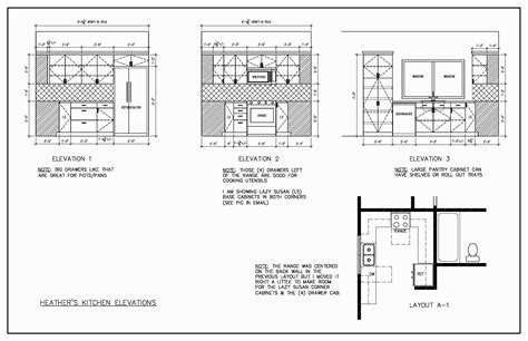 Kitchen Elevation-Plan U-Shape