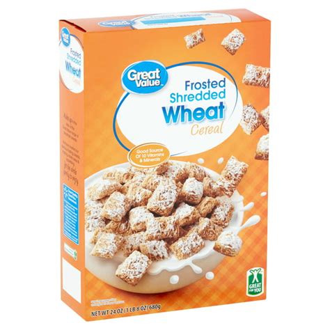 Great Value Frosted Shredded Wheat Cereal, 24 oz - Walmart.com ...