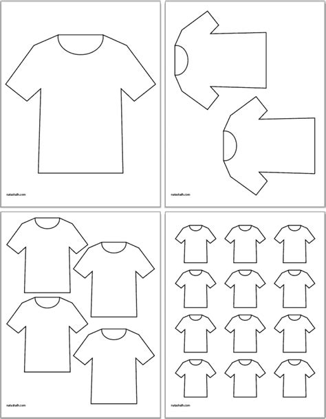 Free Printable White T-Shirt Template (blank t-shirt coloring pages ...