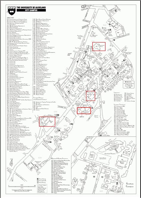 Auckland uni campus map - Auckland uni city campus map (New Zealand)