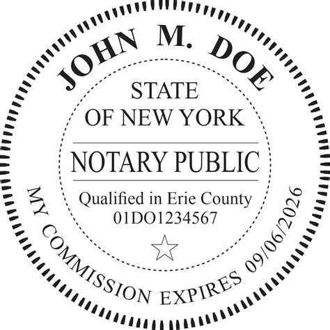 New York Pre-Inked Notary Seal Stamp