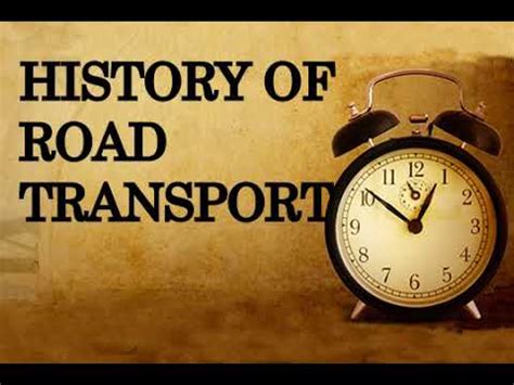 History of road transport - YouTube