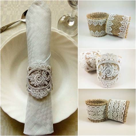 Wedding Napkin Rings Rustic Wedding Table Decor Country - Etsy