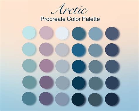 Arctic Procreate Color Palette Procreate Swatches iPad | Etsy