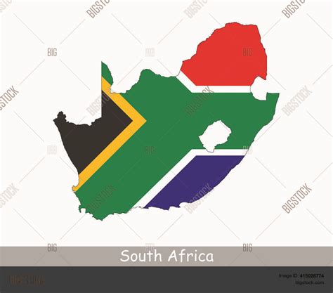 South Africa Flag Map Vector & Photo (Free Trial) | Bigstock