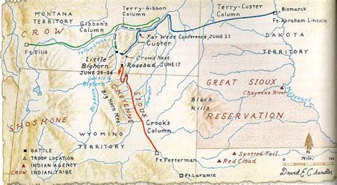 Battle Of Little Bighorn Map