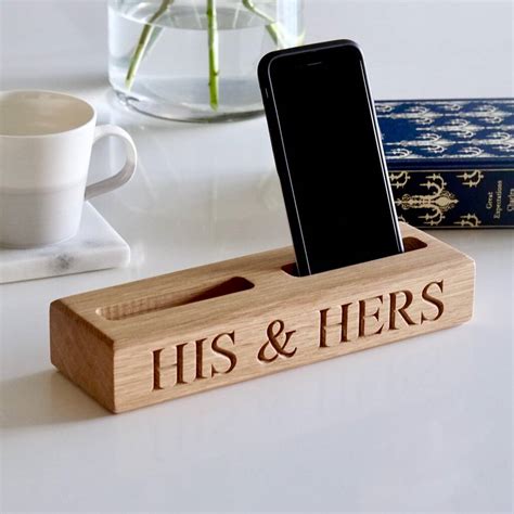 Personalised Wooden Multiple Phone Stand By Traditional Wooden Gifts