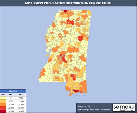 Mississippi Zip Code Map In Excel Zip Codes List And Population Map ...