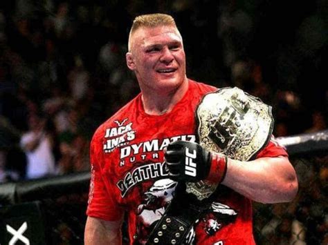 What is Brock Lesnar's UFC record? Did he become champion?