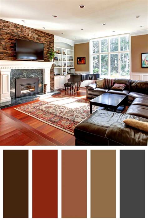 14 Living Room Color Schemes With Brown Leather Furniture