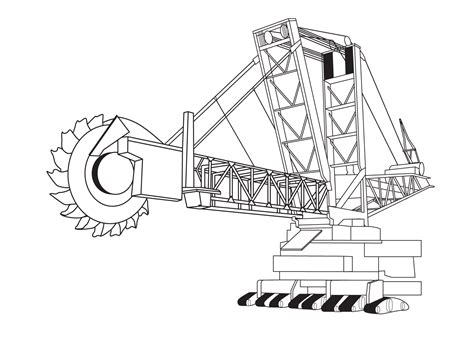 bucket wheel excavator – Coloring pages