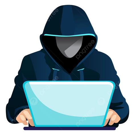 Hacker With A Laptop Hacking Using Mask Vector, Hacker, Pirate, Ilegal ...