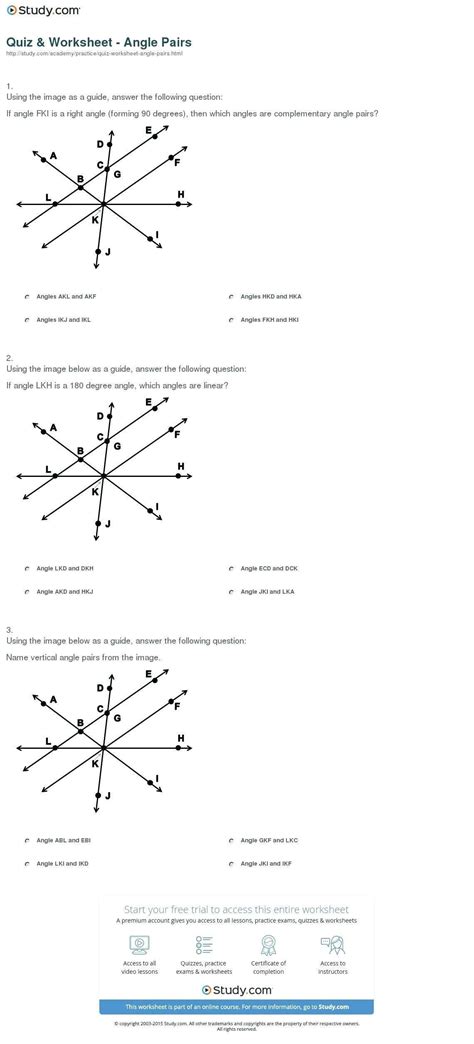 Complementary And Supplementary Angles Worksheet Answers — db-excel.com