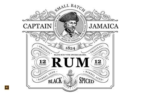 Rum Label Vintage Logo ~ Logo Templates on Creative Market