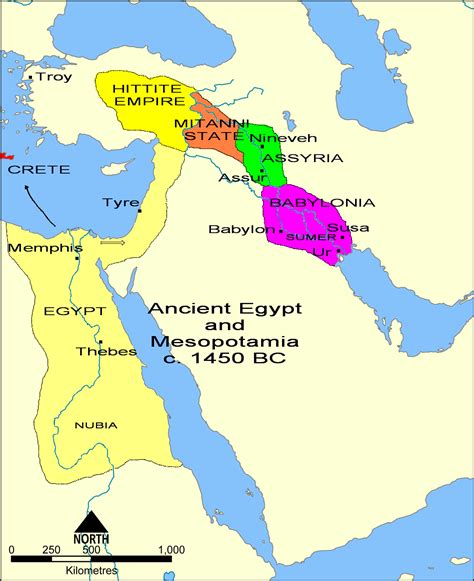 Mesopotamia And Egypt Map