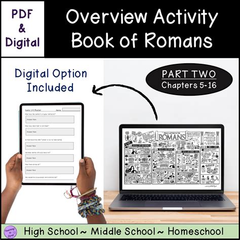 Summary on the book of Romans (CH 5-16) Bible overview activity | Made ...