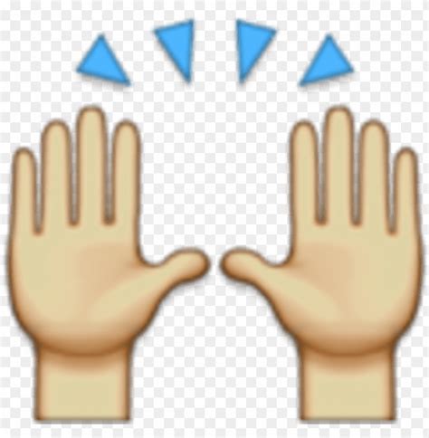 raised hands emoji 128 - hands up emoji PNG image with transparent ...