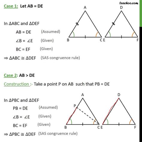 Theorem 7.1 (ASA Congruency) Class 9 - If 2 angles and side are equal