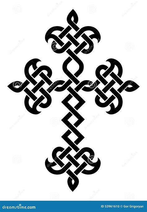 Traditional Armenian Apostolic Church Cross Clip Art Cartoon Vector ...