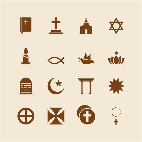 Different Religious Symbols Free Vector Art | Frebers