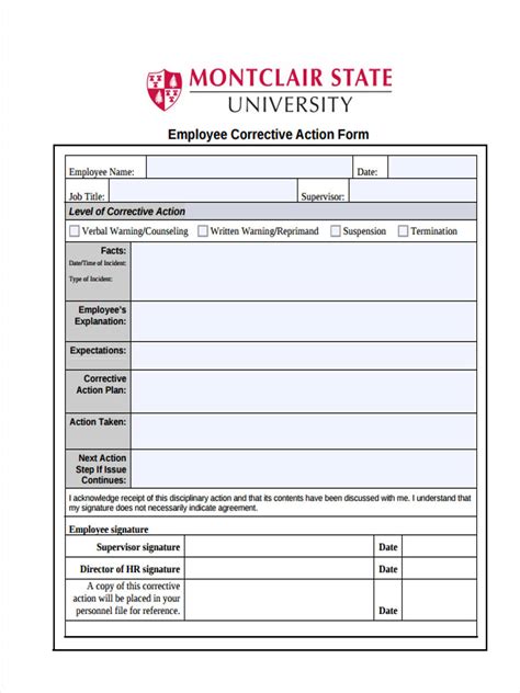 FREE 26+ Corrective Action Form Samples, PDF, MS Word, Google Docs, Excel