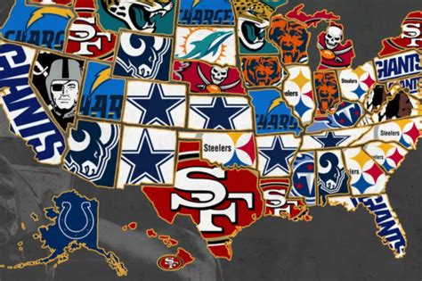 Nfl Teams By State Map