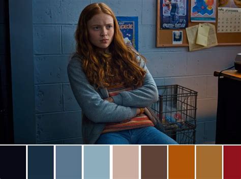 stranger things sadie sink | Cinematografia, Colori, Palette