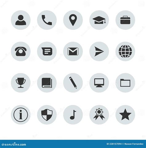 Resume Icons PDF DOC Vector Illustration | CartoonDealer.com #121312262