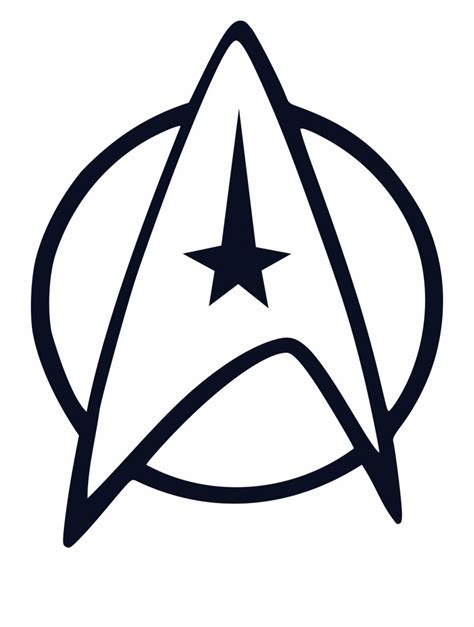 Star Trek Starfleet Logo Black And White Triangle