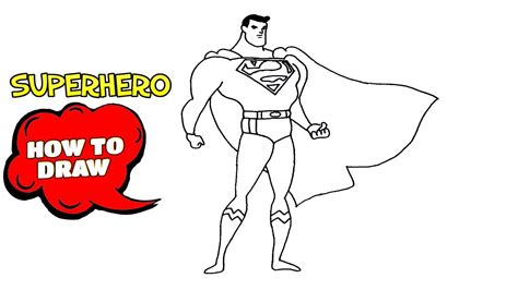 Superhero Cartoon Drawing Easy - Lanarra