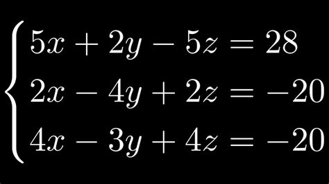 System Equations 3 Variables