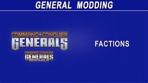 Command & Conquer Generals - Factions (basics)