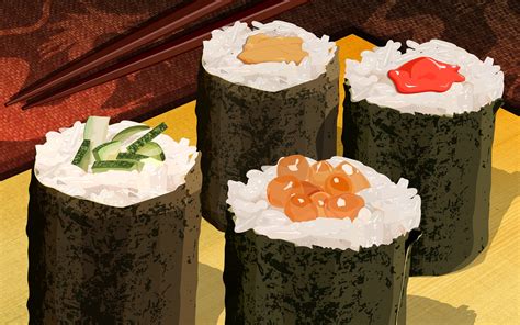 PSD Food illustrations 3160 japanese sushi illustration sushi picture ...