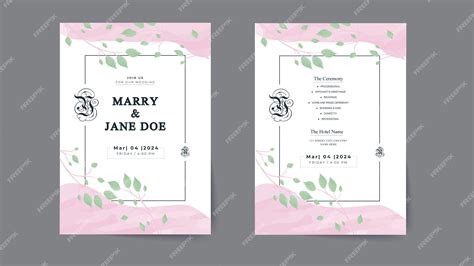 Premium Vector | Wedding Invitation Card Design