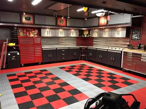 Garage Floor Tile for Shop Flooring Before and After