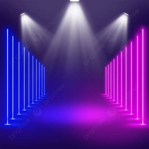 Neon Stage Lights And Spotlights Background, Neon Light, Neon Lights ...