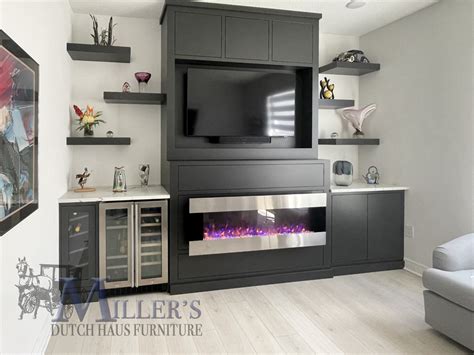 Custom Modern Fireplace TV Wall | Dutch Haus Furniture