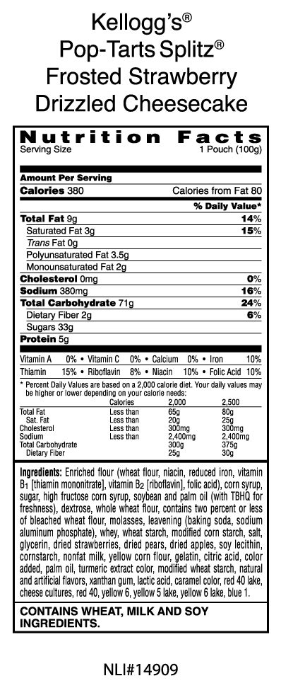 Pop Tart Nutrition Facts Label | Besto Blog