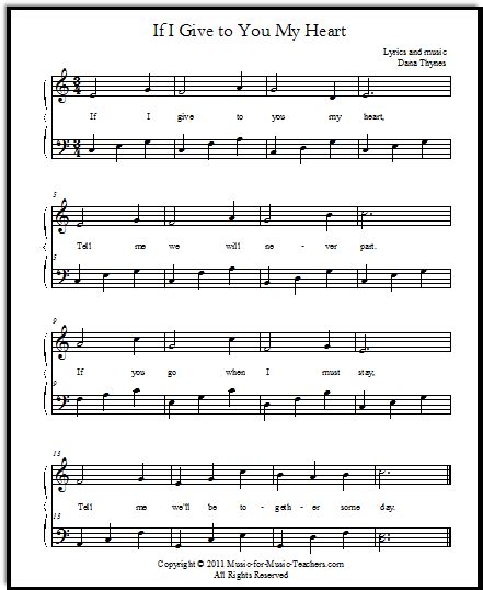 Valentine's Day Songs, Free, for Early Intermediate and Beginner Piano ...