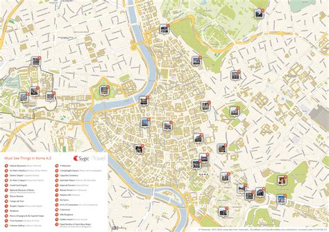 Rome Printable Tourist Map | Sygic Travel