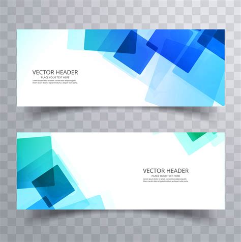 Abstract colorful polygon blue header set design 257540 Vector Art at ...