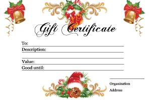 Christmas Gift Certificate Templates