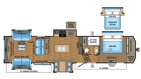 Two Bedroom 5Th Wheel Bunkhouse Floor Plans - Suarakan As