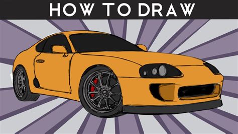 Toyota Supra Drawing at PaintingValley.com | Explore collection of ...