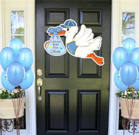 Welcome Home Baby Sign, Stork Decoration Signs, Its a Boy Announcement ...