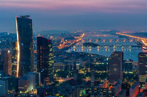 Seoul Skyline at Night | Paisagem asiática, Fotos de paisagem, Coreia ...