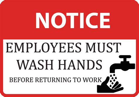 Employees Must Wash Hands Sign Printable