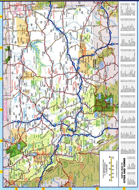 Printable Road Map Of Montana