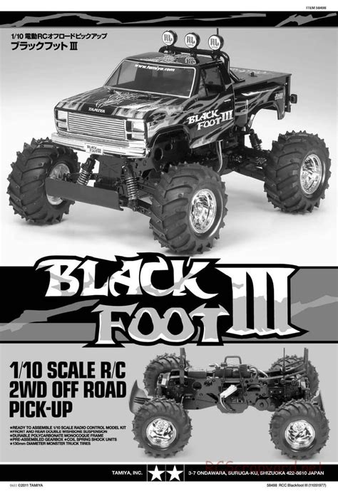 Tamiya - 58498 - Manual • Blackfoot III - WT-01 • RCScrapyard - Radio ...